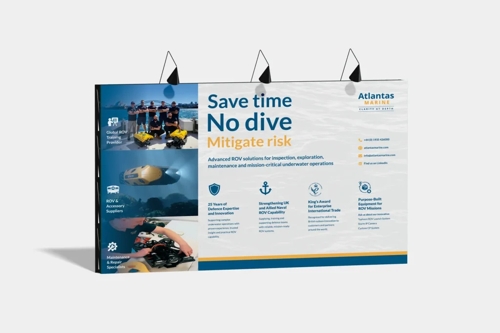 Atlantas Marine exhibition stand artwork for UDT