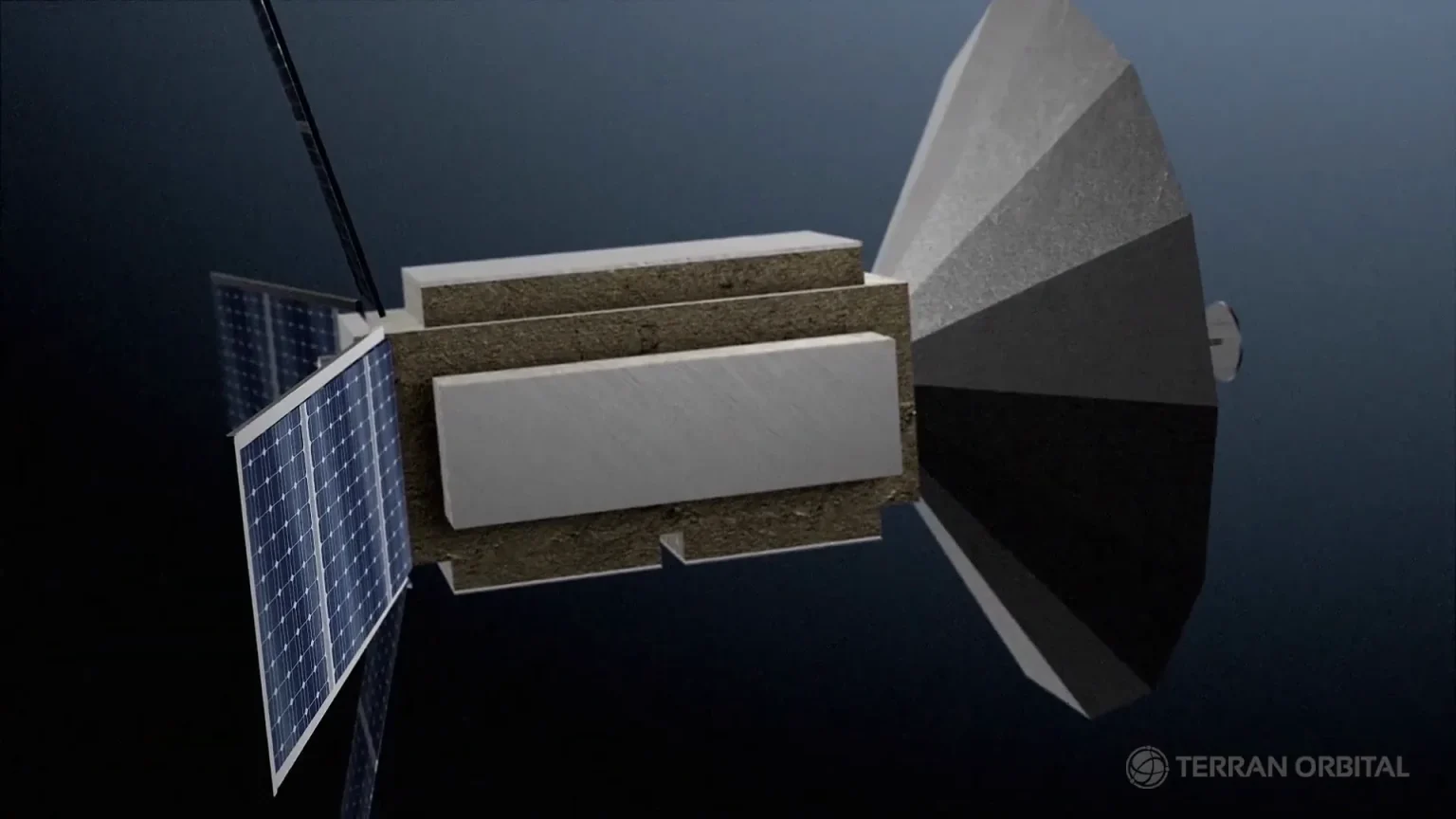 3D render of a small satellite