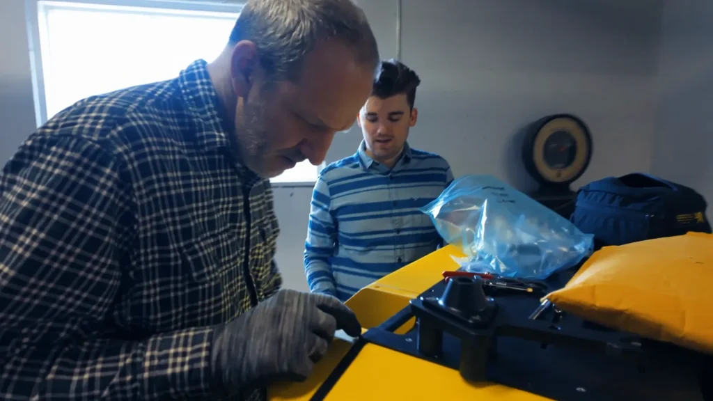 VideoRay engineers working on the Wraith vehicle